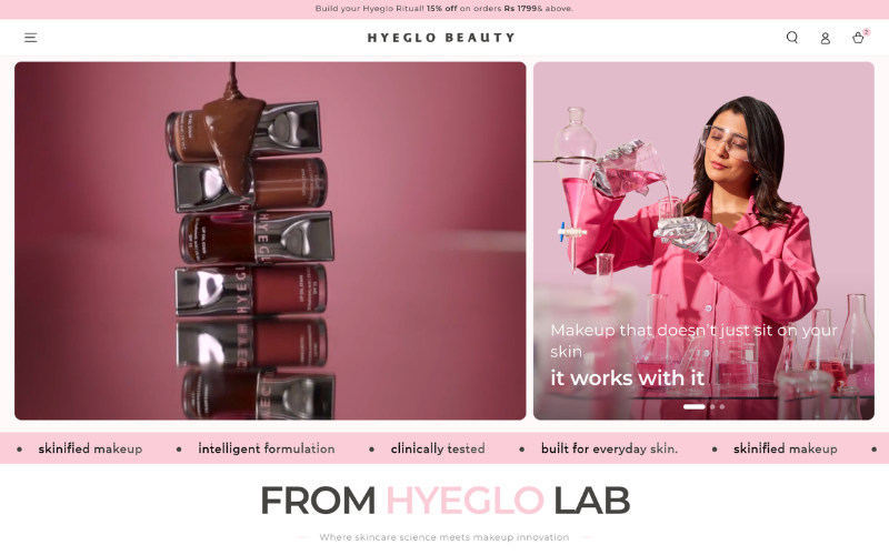 Hyeglo Beauty skin and makeup Shopify store
